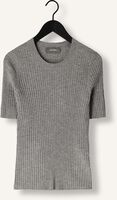 MOS MOSH T-shirt RELENA RIB SS CREW NECK KNIT en gris MOS MOSH T-shirt RELENA RIB SS CREW NECK KNIT en gris - medium