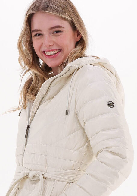 MICHAEL KORS Veste matelassé LONG FITTED PUFFER Crème - large