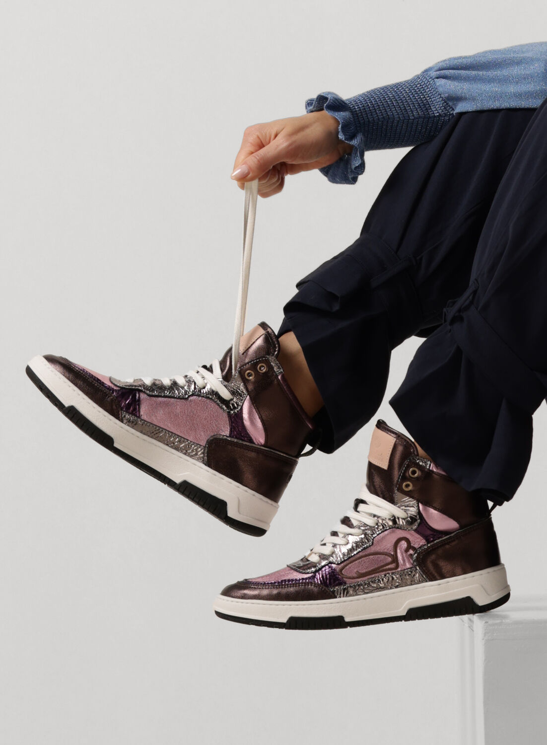Roze FRED DE LA BRETONIERE Sneakers YARA HIGH Omoda