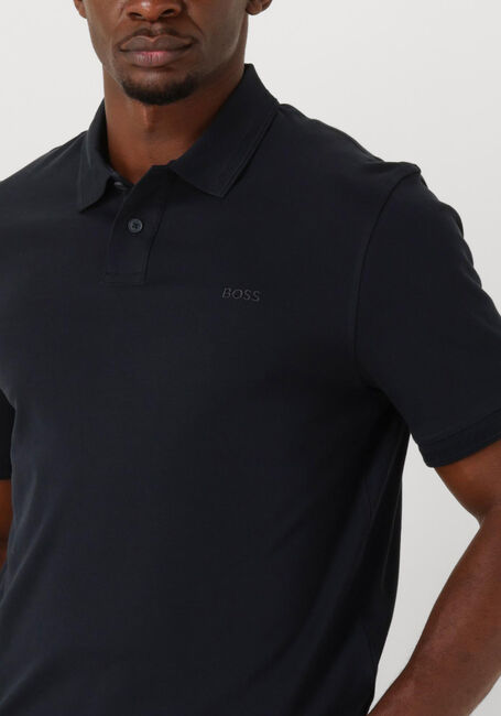 BOSS ORANGE Polo PE_INTERLOCK Bleu foncé - large