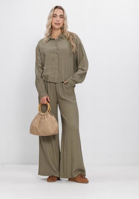 SIMPLE Pantalons longs TROUSER en vert - large