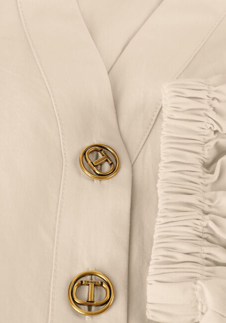 TWINSET MILANO Robe midi WOVEN DRESS Blanc - large