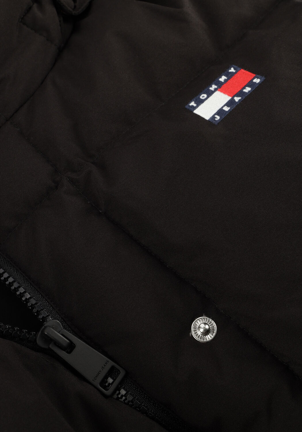 Zwarte TOMMY JEANS Gewatteerde jas TJW ALASKA GRID DWN MXI COAT EXT - large