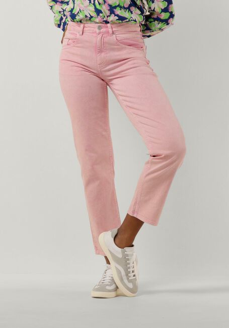 POM AMSTERDAM Straight leg jeans ELLI STRAIGHT BLOOMING PINK JEANS en rose - large