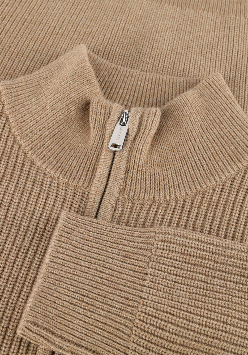 PROFUOMO Pull PULLOVER HALF ZIP en beige - large