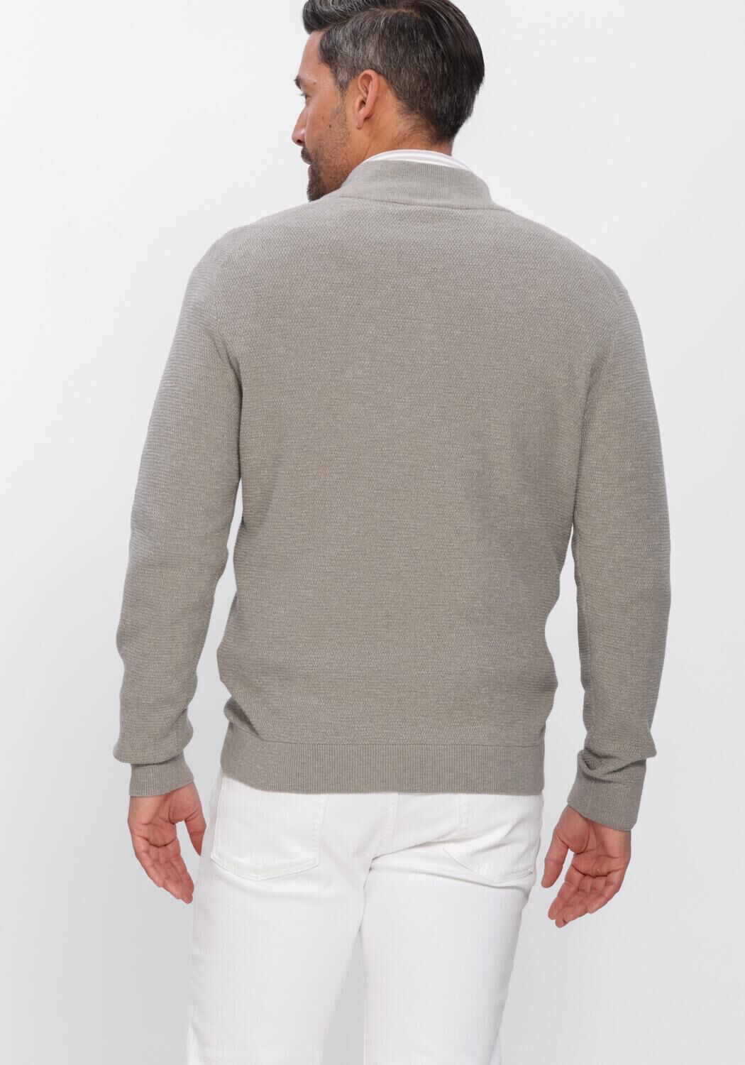 PROFUOMO Pull PULLOVER HALF ZIP TWINKLE SLUB en bleu - large