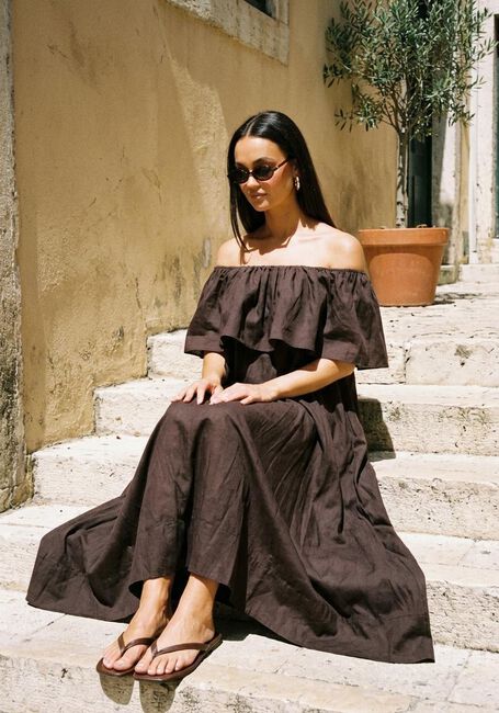 COPENHAGEN MUSE Robe maxi CMMOLLY-DRESS en marron - large