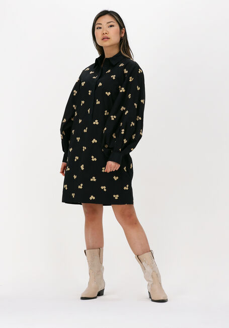 SECOND FEMALE Mini robe WISTERIA MINI DRESS en noir - large