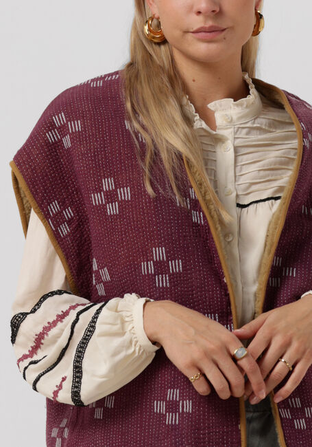 SISSEL EDELBO Gilet PRESTON REVERSIBLE KANTHA VEST en violet - large