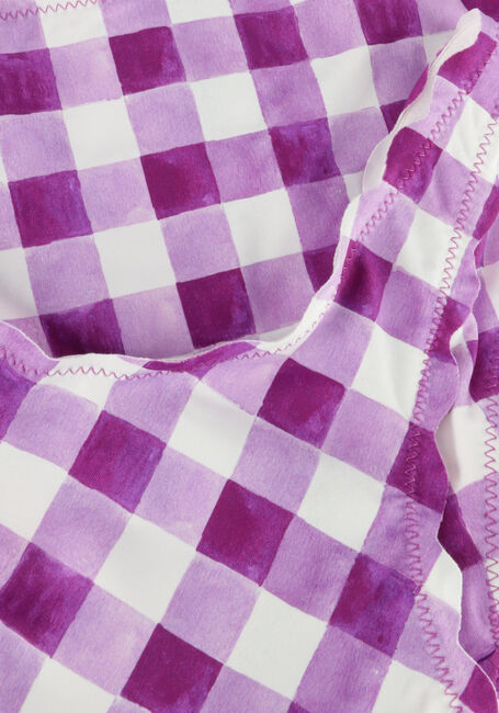 SCOTCH & SODA Bikinis PRINTED CHECK SCALLOP EDGE ONE-SHOULDER BIKINI en violet - large