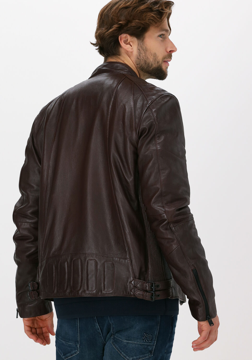 Veste en sales cuir short