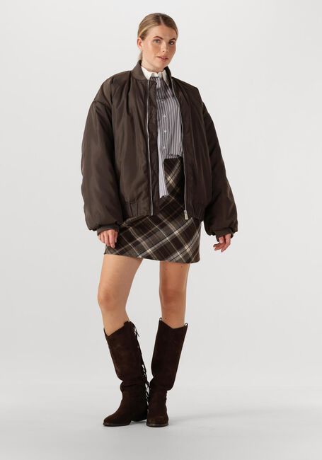 Bruine NEO NOIR Minirok LUNNA CHECK SKIRT - large