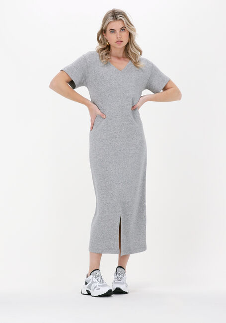 Grijze SIMPLE Midi jurk JERSEY DRESS MARLO - large