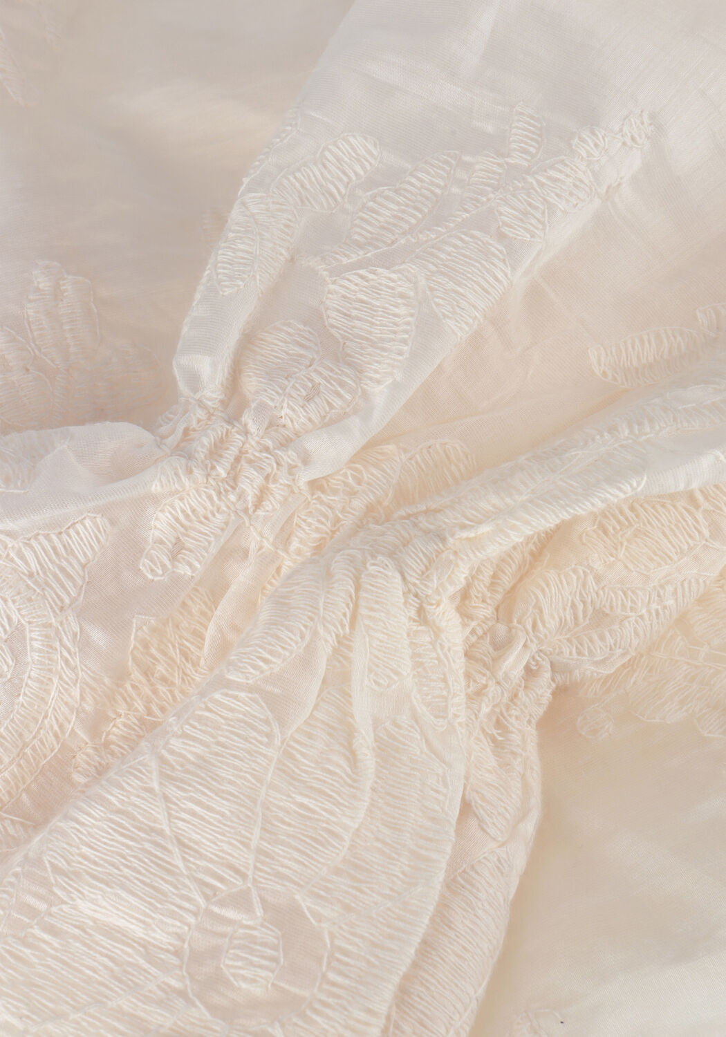 Ecru NEO NOIR  AMARA BIG EMBROIDERY BLOUSE - large