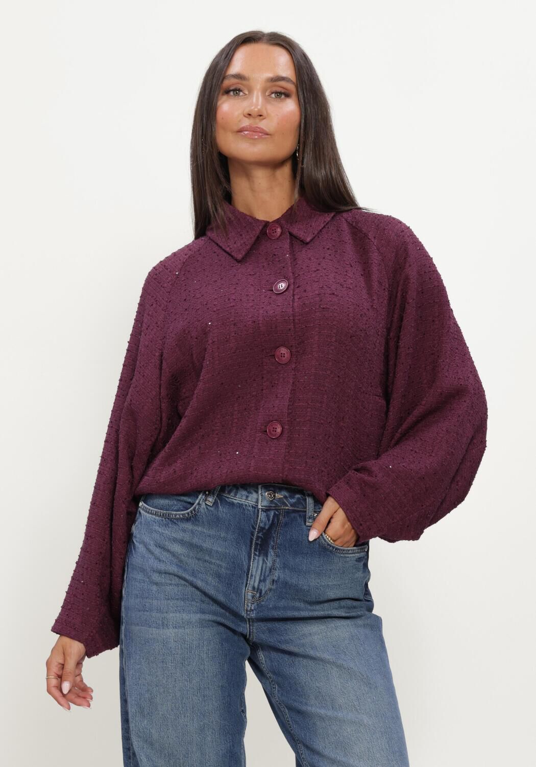 STUDIO ANNELOES Jack Dunya bomber jacket Bordeaux - large