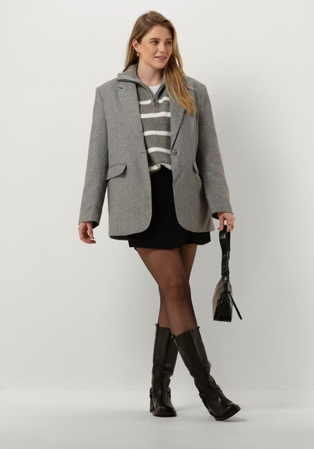NEO NOIR Pull NEVENA STRIPE KNIT BLOUSE en gris - large