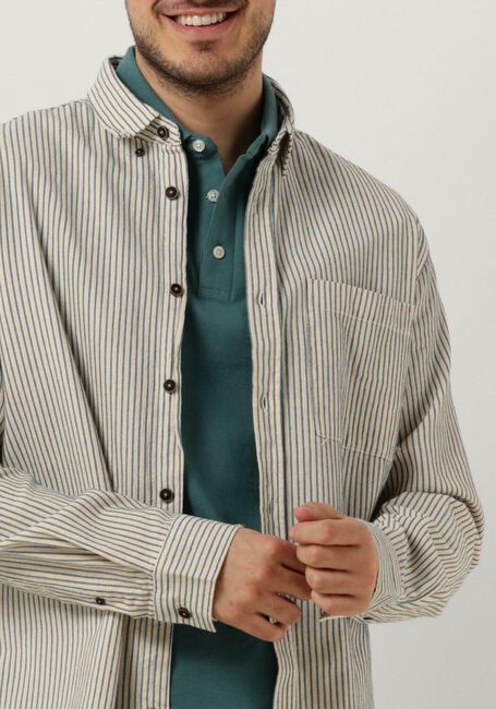 ANERKJENDT Chemise décontracté AKKONRAD L/S STRIPE SHIRT Sable - large
