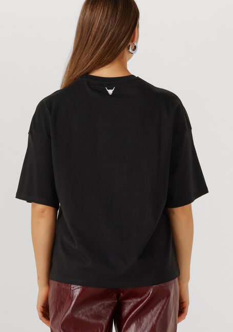 Zwarte ALIX THE LABEL T-shirt FOIL PRINT T-SHIRT - large