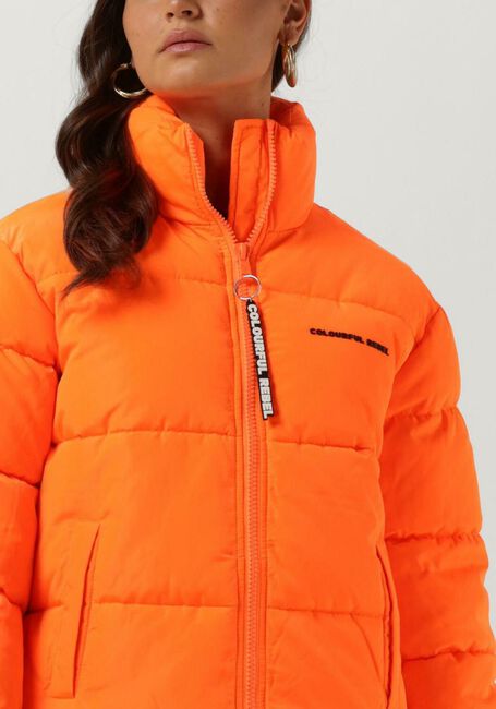 COLOURFUL REBEL Veste matelassé FIONA PUFFER JACKET en orange - large