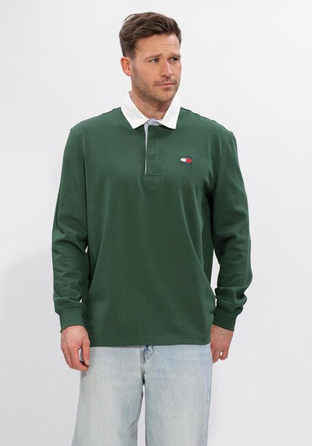Donkergroene TOMMY JEANS Polo TJM RLX ESS BADGE RUGBY - large