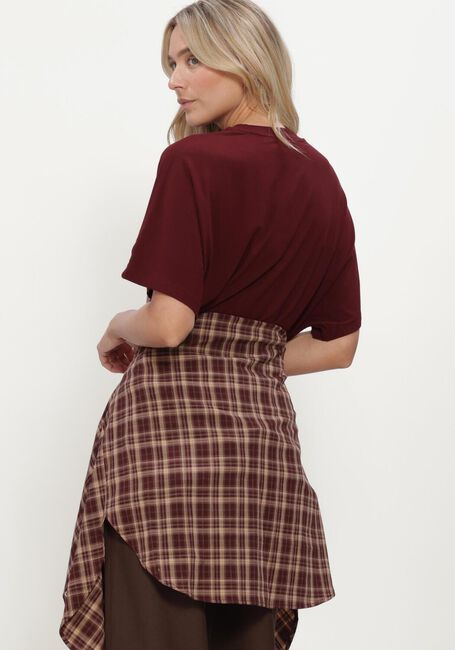 AIMEE THE LABEL ELARAW6 SHIRT Hauts & T-shirts Bordeaux - large