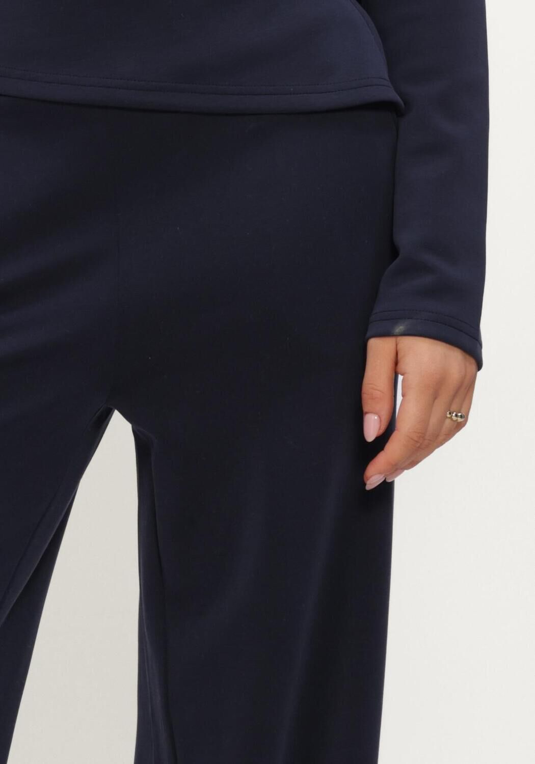Donkerblauwe MY ESSENTIAL WARDROBE Wijde broek MWHELLE WIDE PANT LONG - large