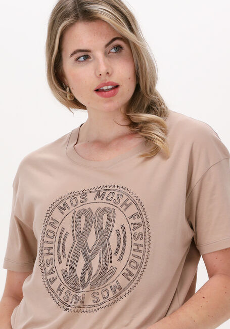 Beige MOS MOSH T-shirt LEAH HOLI TEE - large