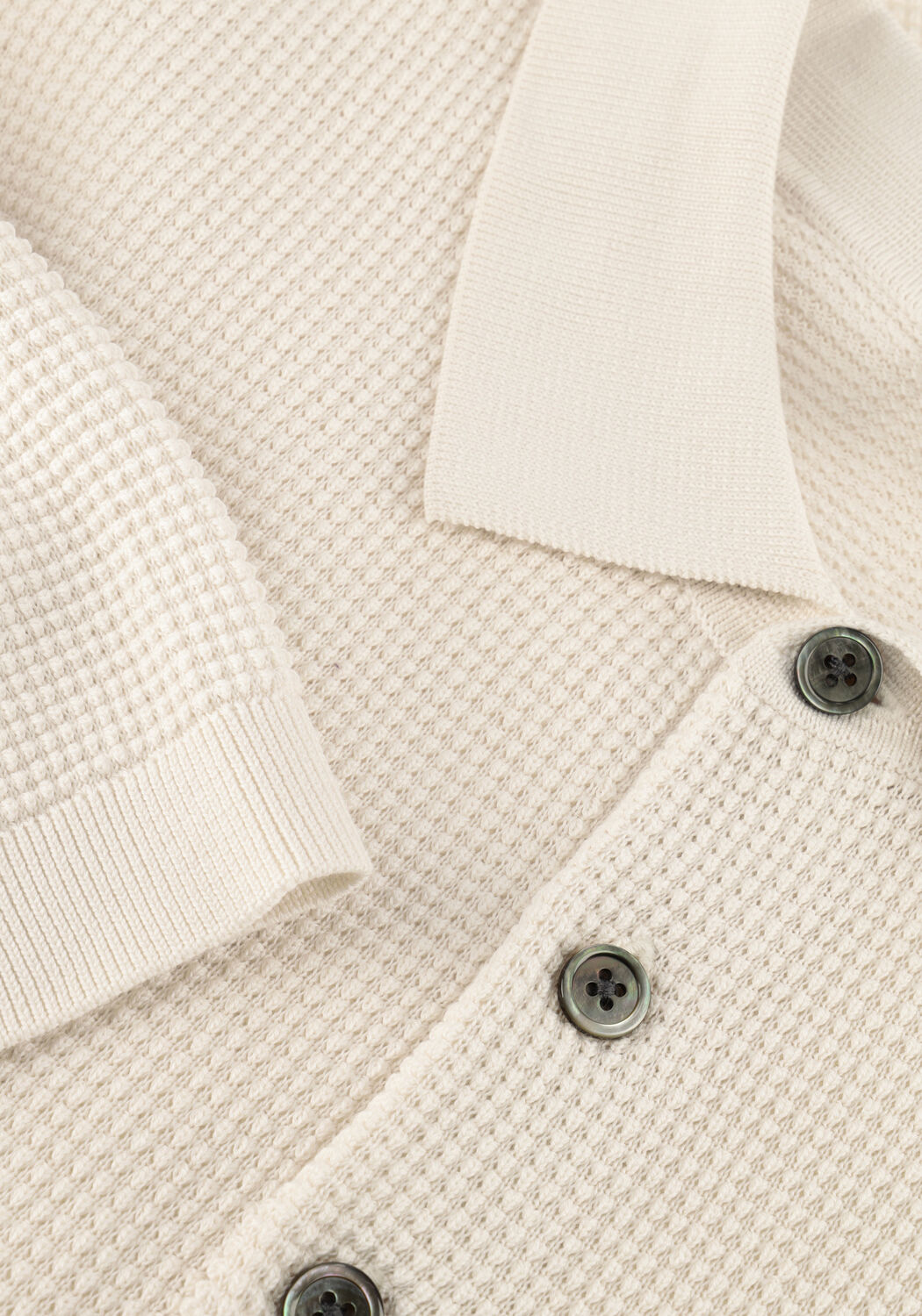 PROFUOMO Polo POLO SS AERO EASE WAFFLE STRUCTURE &Eacute;cru - large