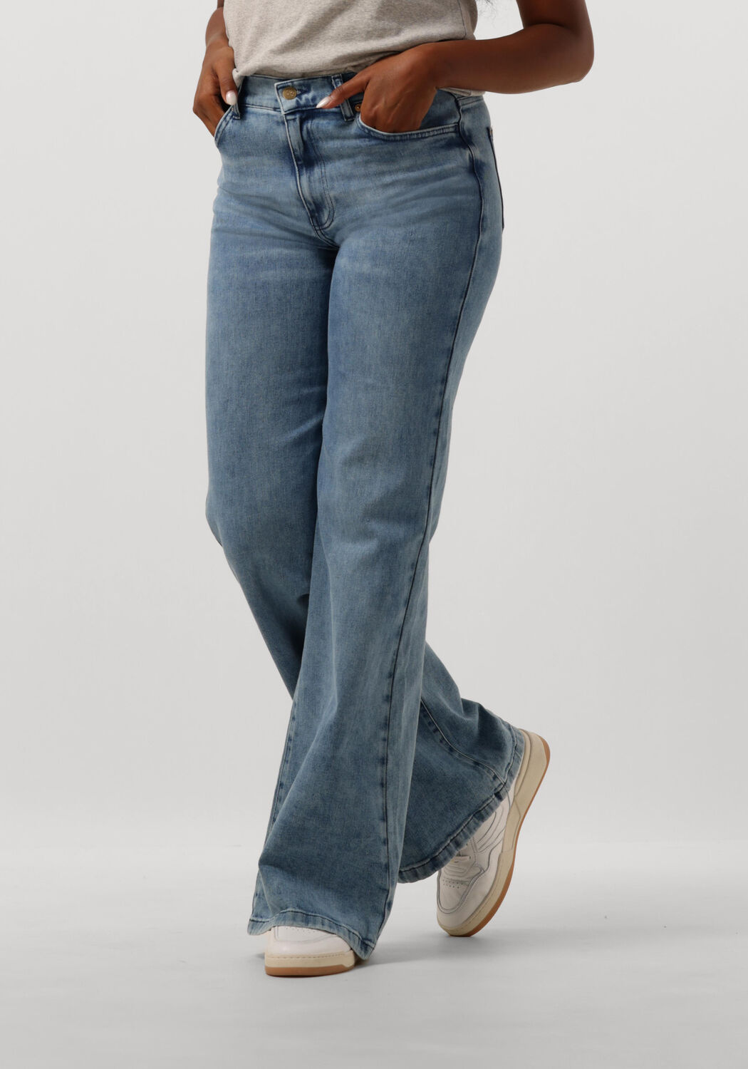 CO'COUTURE Wide jeans DORYCC BLEACH LONG JEANS en bleu - medium