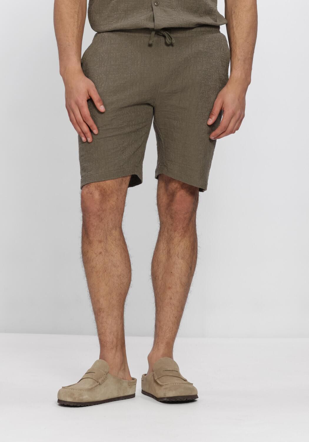 BUTCHER OF BLUE Pantalon courte RIPLEY STRUCTURE SHORT en vert - large