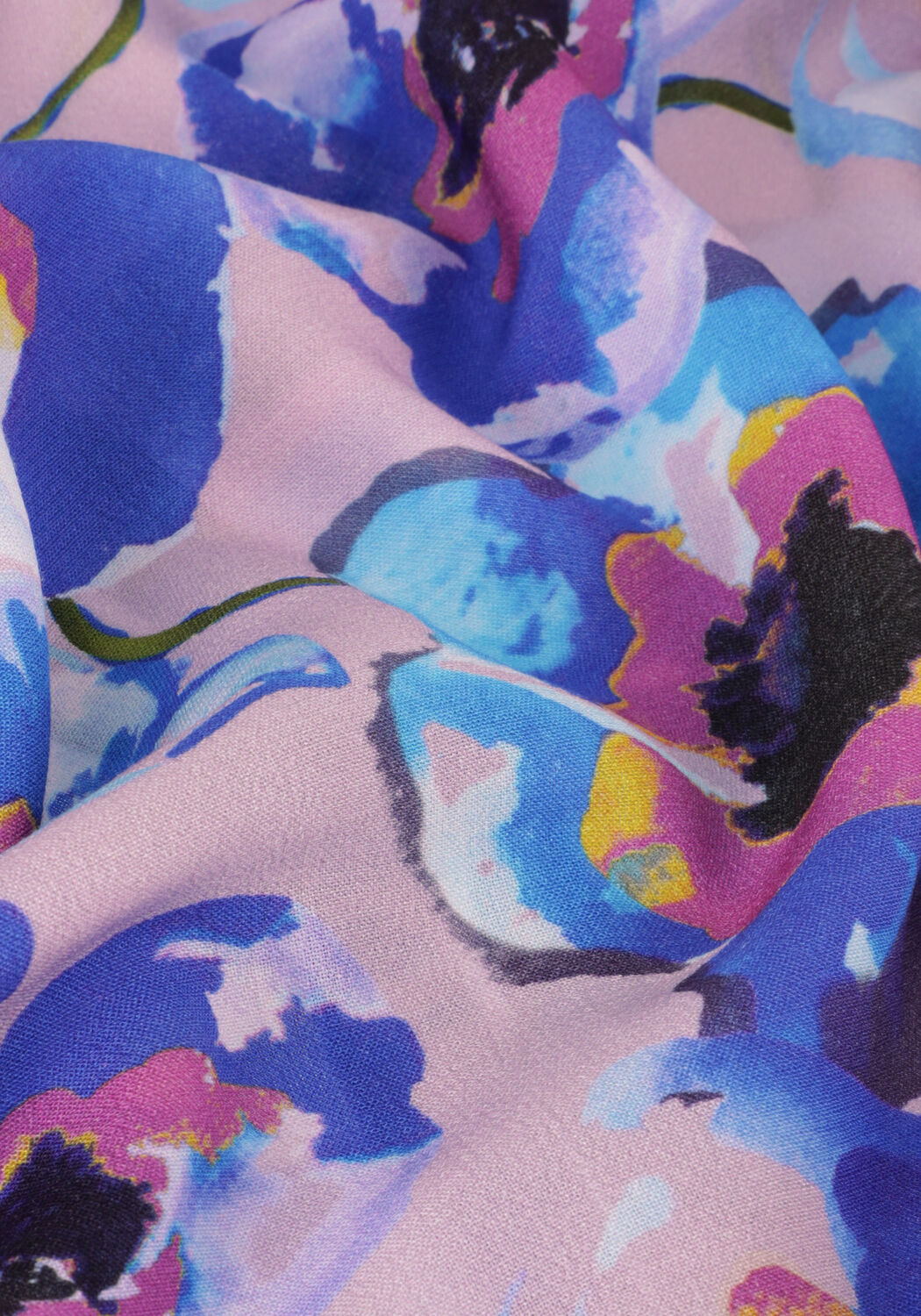 Blauwe JANSEN AMSTERDAM  PF126 PRINTED 3/4 RAGLAN SLEEVE TOP - large