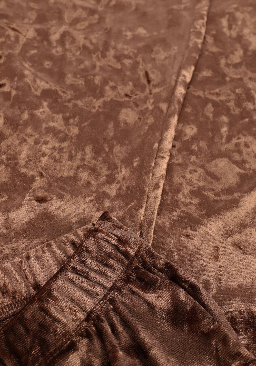 Bruine CATWALK JUNKIE Flared broek TR VELVET - large