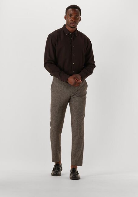 SELECTED MEN Chemise d&eacute;contract&eacute; SLHREGNOAG MIX BDWN LS SHIRT CAMP en marron - large