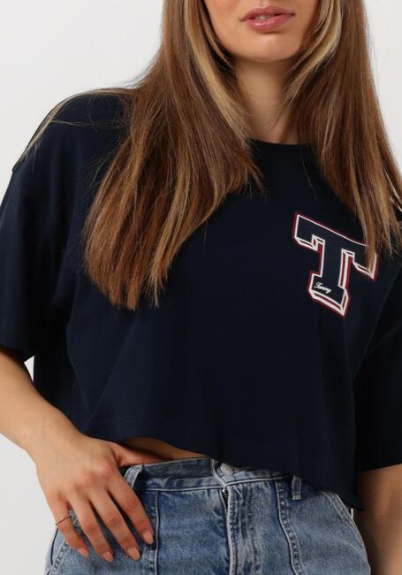 TOMMY JEANS T-shirt TJW LETTERMAN TEE Bleu foncé - large
