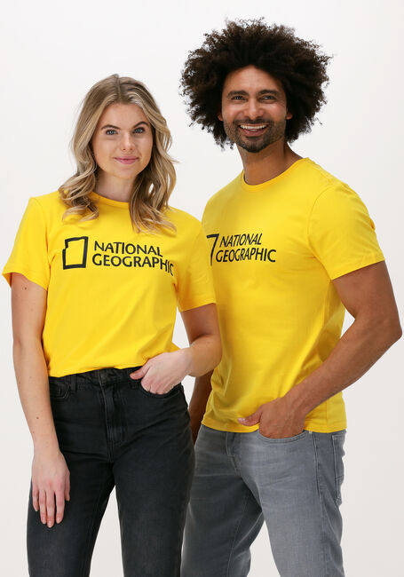 NATIONAL GEOGRAPHIC T-shirt UNISEX T-SHIRT WITH BIG LOGO en jaune - large