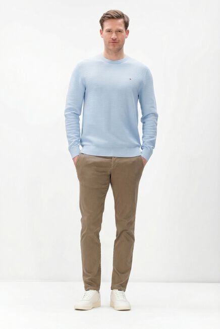 TOMMY HILFIGER Pull SEASONAL STRUCTURE CNECK Bleu clair - large