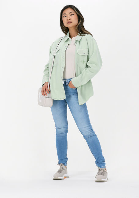 CALVIN KLEIN SHIRT JACKET Blouses Bleu clair - large