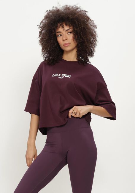 THE LOLA CLUB Haut STELLA SS TEE Bordeaux - large