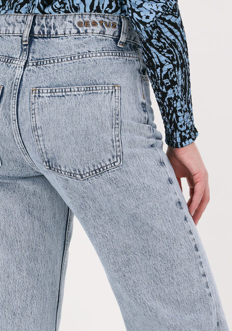 GESTUZ Straight leg jeans TANERGZ HW 90'S STRAIGHT SLIT JEANS en bleu - large