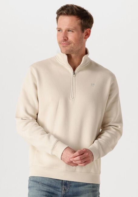 Creme G-STAR RAW Sweater PREMIUM CORE HALF ZIP R SW L\S - large