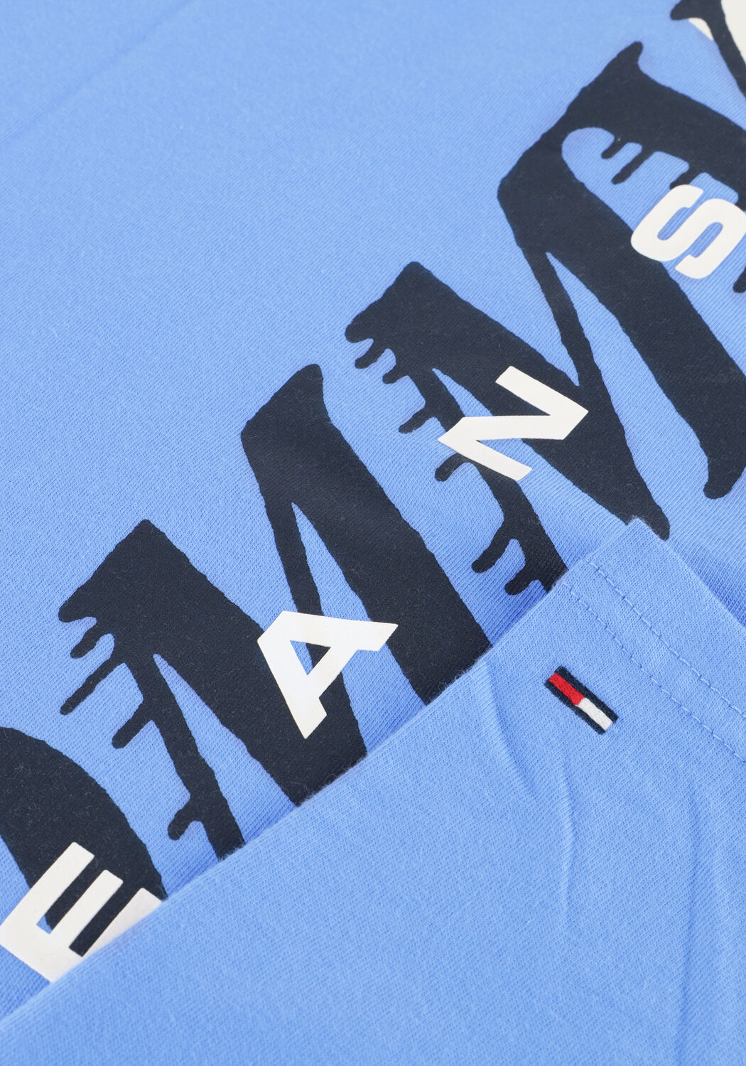 Blauwe TOMMY JEANS T-shirt TJM REG VINTAGE LA BCK SS T EXT - large