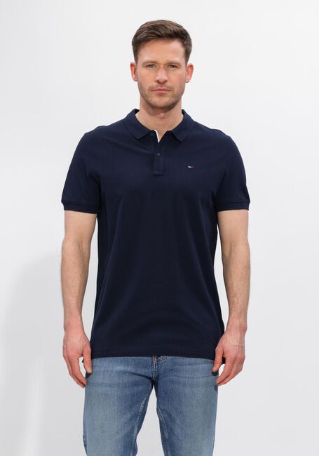 Donkerblauwe TOMMY JEANS Polo TJM SLIM PLACKET POLO EXT - large