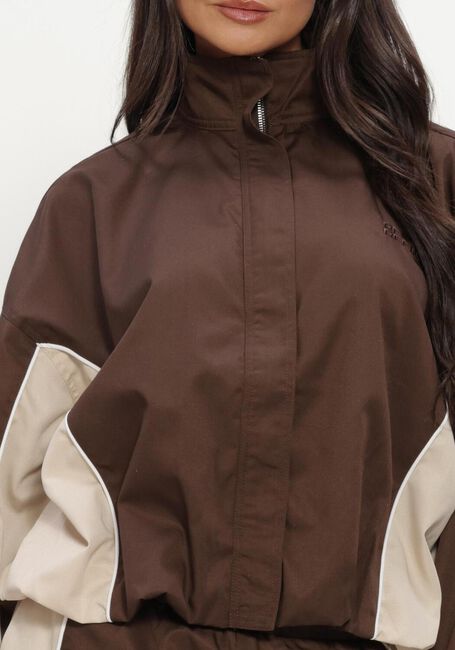 Bruine REFINED DEPARTMENT Jack LADIES WOVEN SPORTY JACKET ANNIE - large