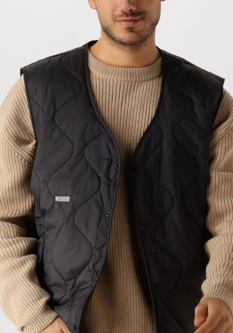 Zwarte WOODBIRD Bodywarmer WBTRAIS QUILT VEST - large
