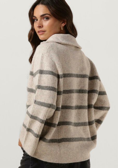 NEO NOIR Pull NEVENA STRIPE KNIT BLOUSE Sable - large