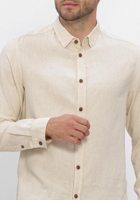 ANERKJENDT Chemise d&eacute;contract&eacute; AKLEIF COT/LINEN/VIS L/S SHIRT en beige - large