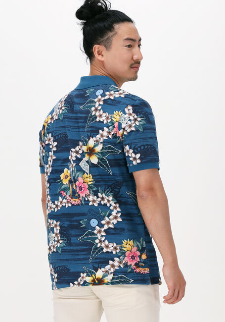 Blauwe SCOTCH & SODA Casual overhemd PRINTED PIQUE POLO IN ORGANIC COTTON - large