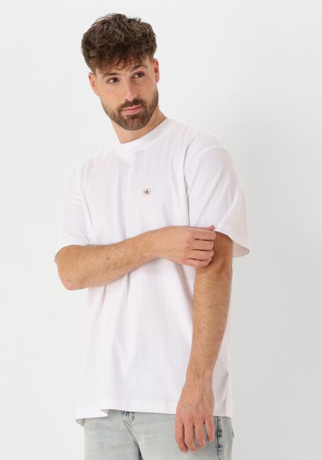 CALVIN KLEIN T-shirt WOVEN LABEL RELAXED TEE en blanc - large