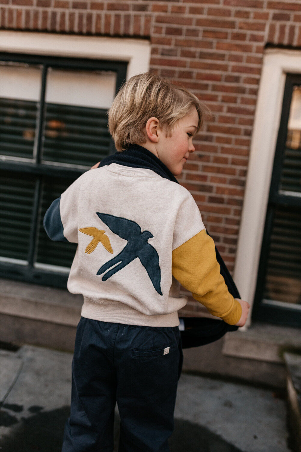 JENEST Pull LUCKY BIRD SWEATER en multicolore - large