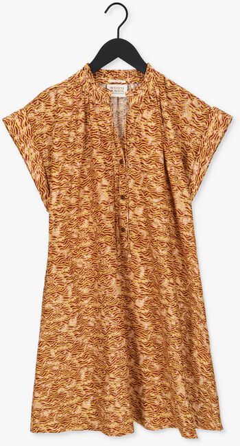 SCOTCH & SODA Mini robe COLOR BLOCKED COTTON THROW-ON DRESS Ocre - large